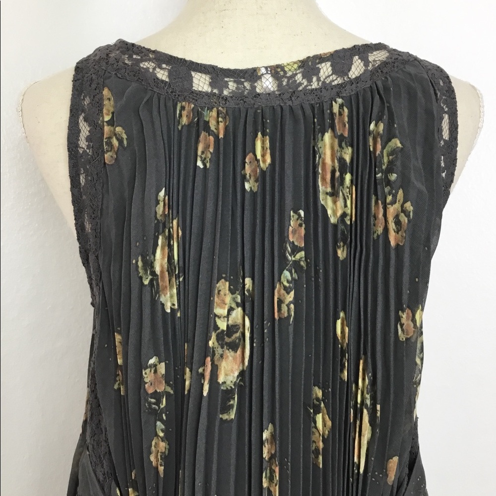 Free People Pleated Tent Dress Floral - Picture 6 of 7